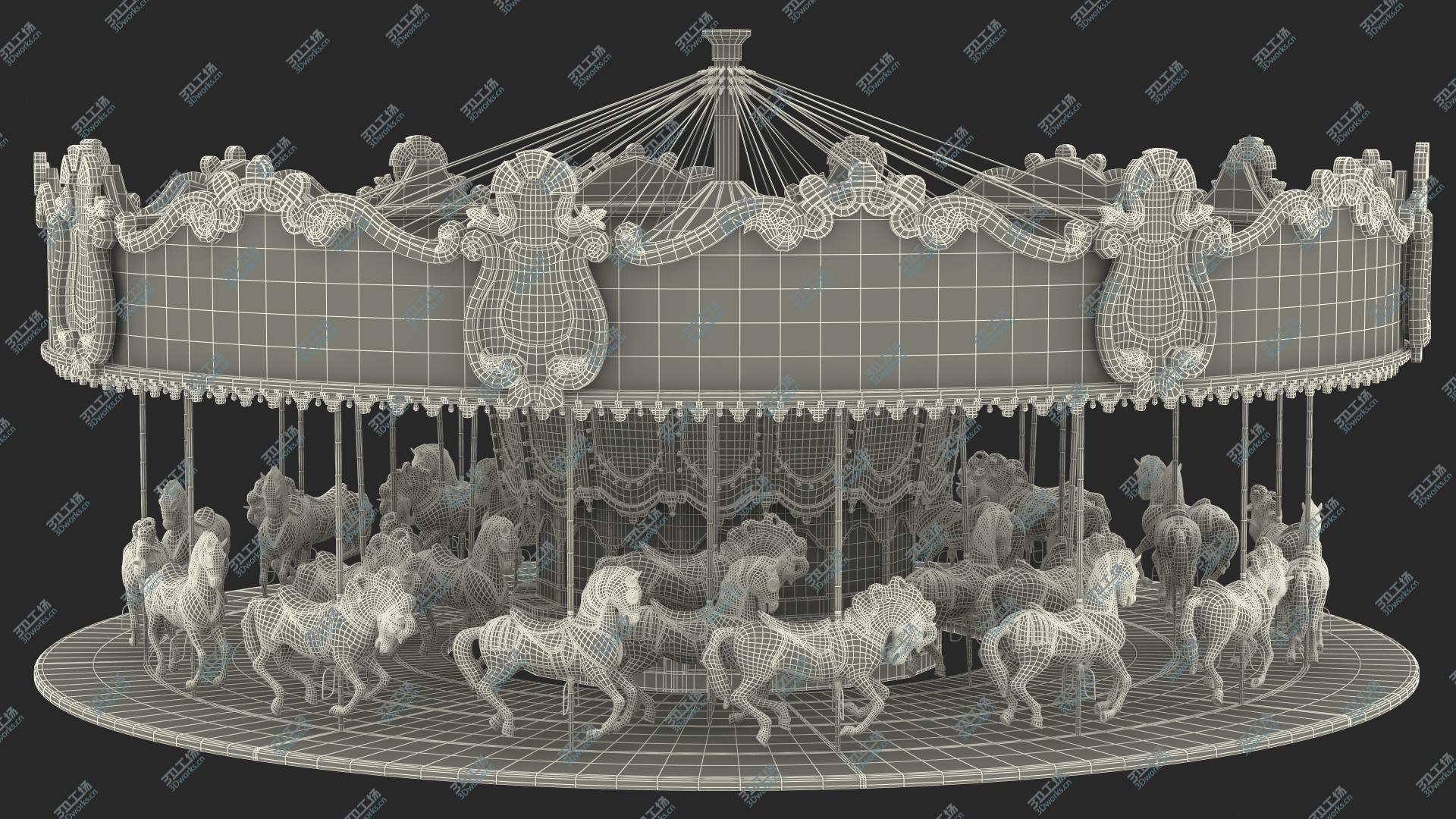 images/goods_img/202104091/Park Carousel with Horses Rigged model/4.jpg